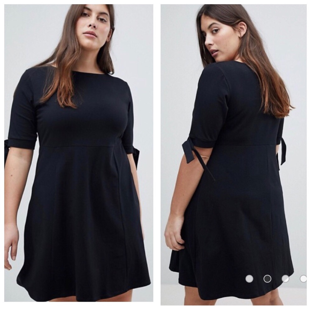 ASOS Curve Skater Dress with Bow Sleeve